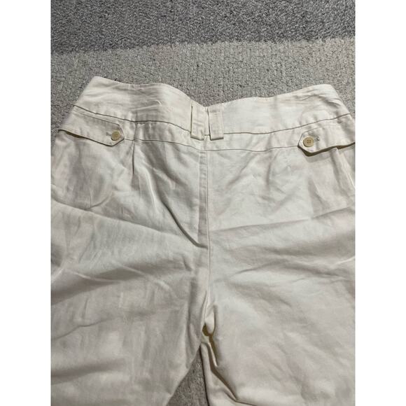 Focus 2000 Linen Cotton Wide Leg Pants Womens 10 White Understated Quiet Luxury - Picture 12 of 12